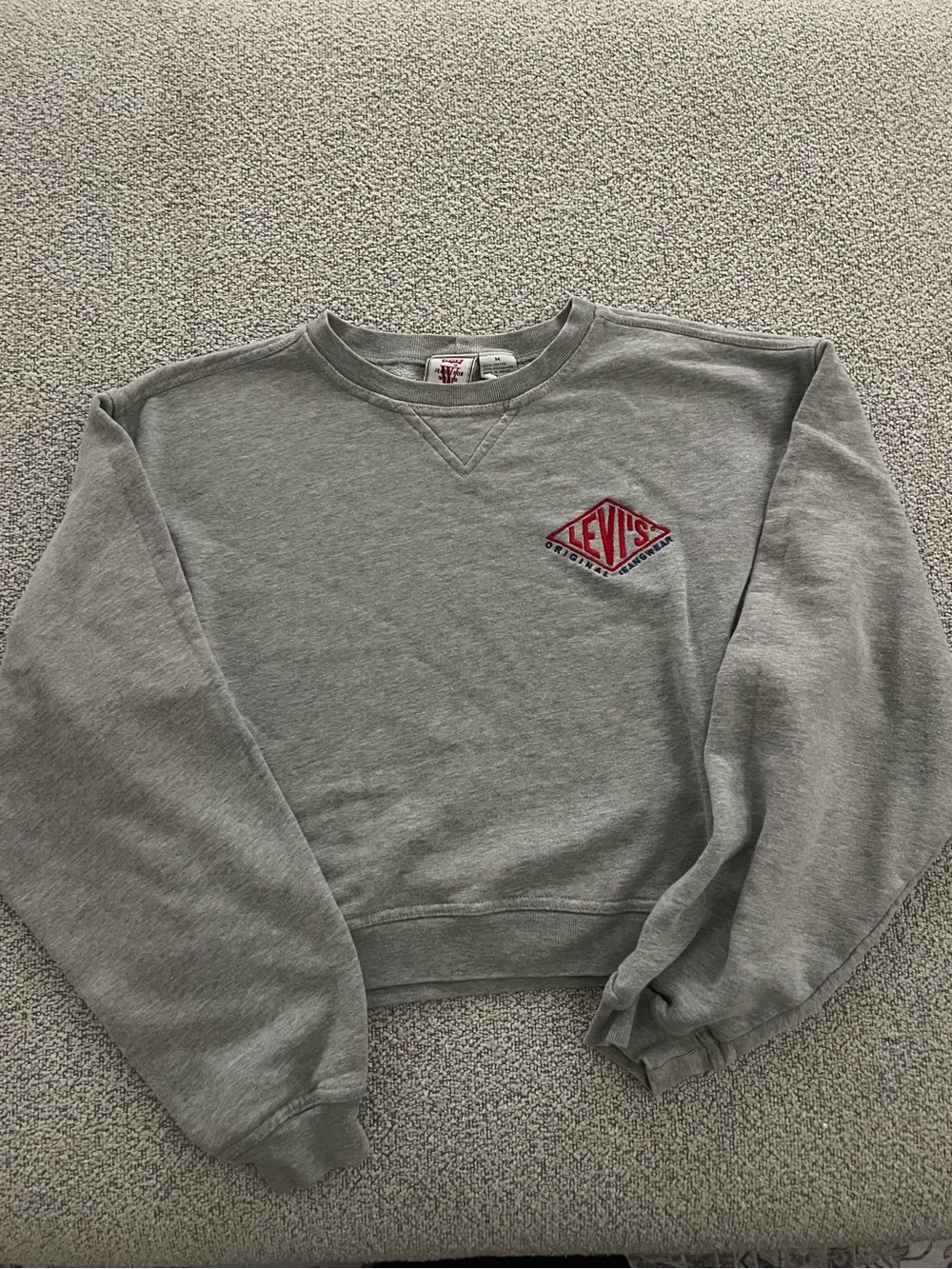 Levi's Vintage Gray cropped women’s Crewneck Sweatshirt